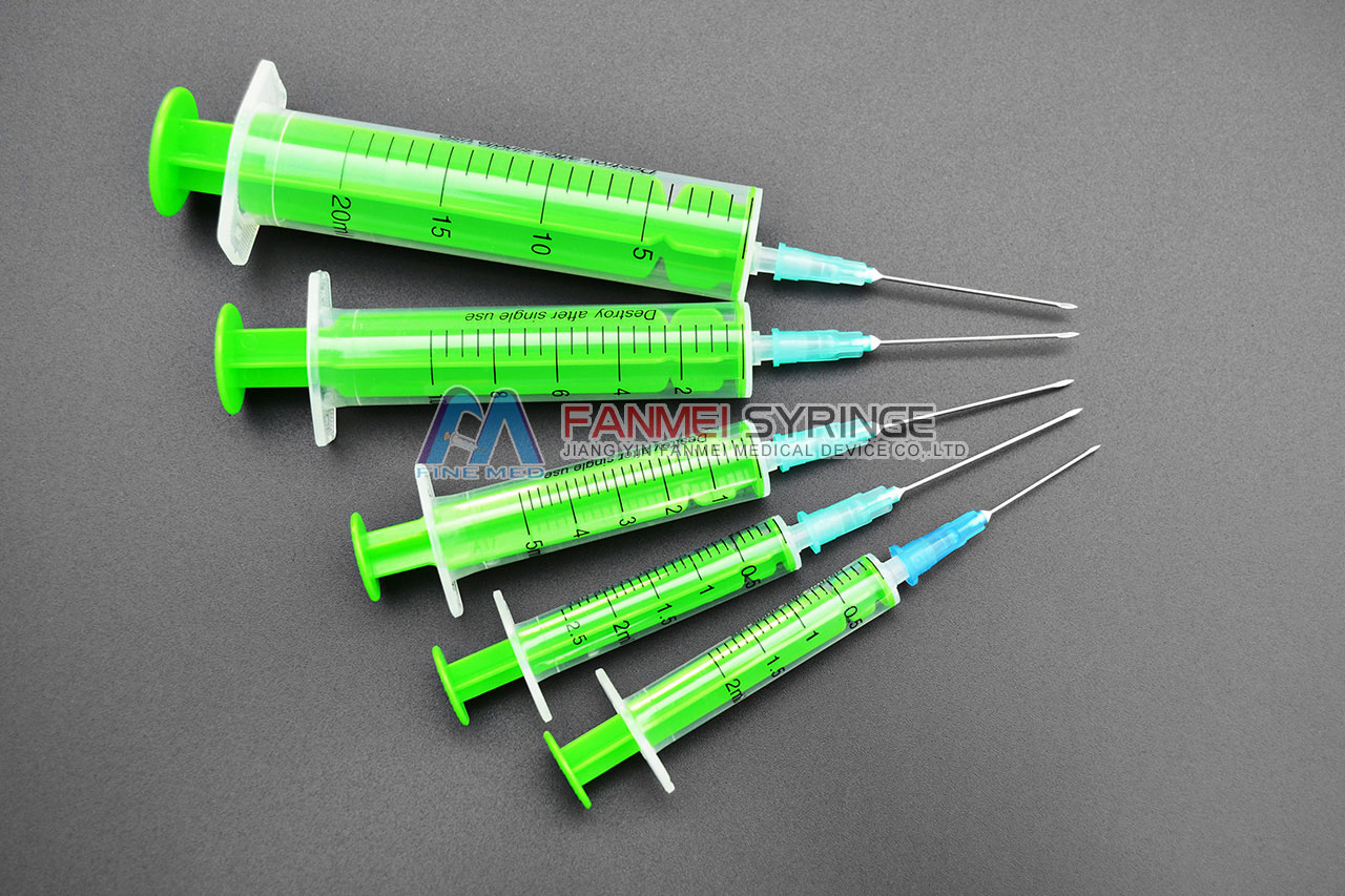 兩件式注射器（綠色拉桿）